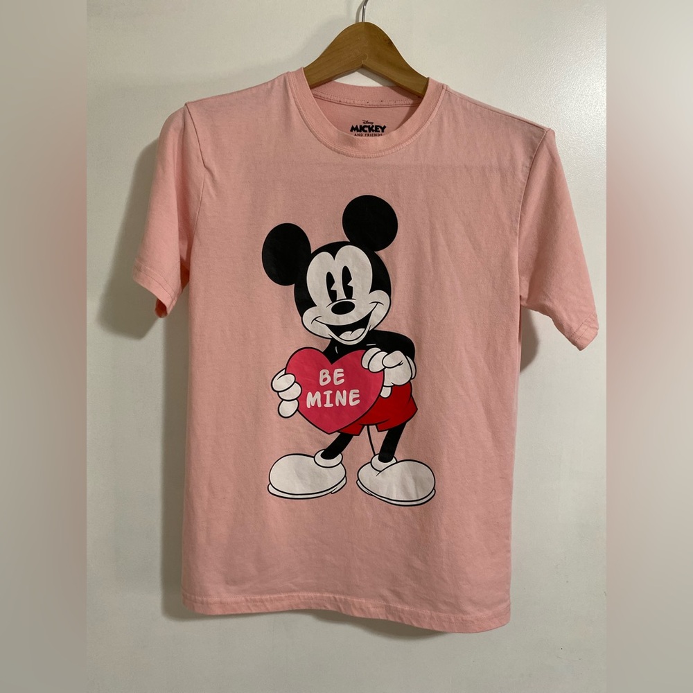 Disney Mickey Mouse & Friends Women’s T-Shirt XS Pink Short Sleeve Graphic Tee